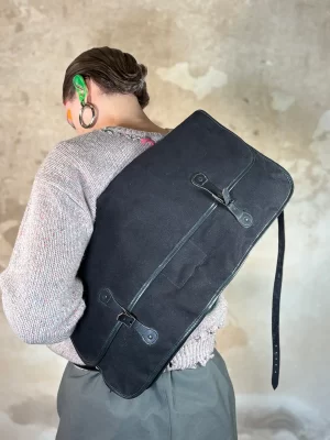 Satchel bag in fabric