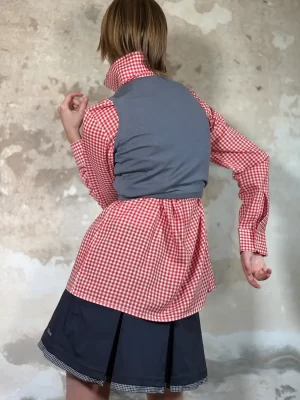 Blue sports mini skirt