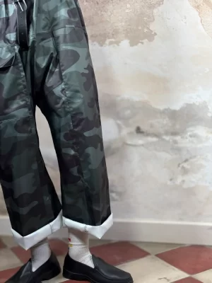 Green military trousers