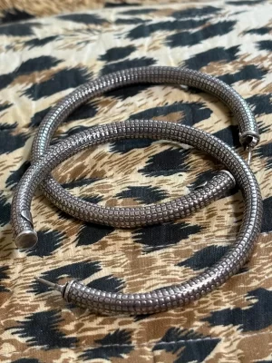 Silver hoop earrings