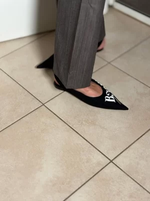 ballet flats with logo